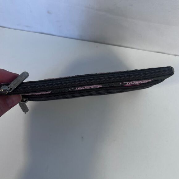 Le Sport Sac NEW Cosmetic Pouch 3 Zippered Pockets Abstract Slim - Picture 3 of 6